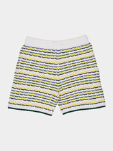 Casablanca Yellow and Green Tuck Stitch Shorts