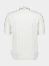 Casablanca White Tennis Bouclé Cotton Polo Shirt