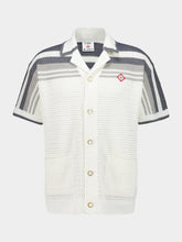 Casablanca White and Grey Tennis Crochet Shirt