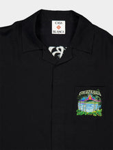 Casablanca Black Volcano Silk Short Sleeve Shirt