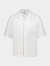 Casablanca White Short-Sleeve Monogram Cotton Shirt