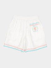 Casablanca White Dance Joy Silk Shorts