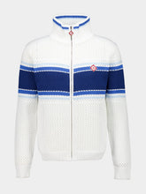 Casablanca White and Blue Striped Mesh Track Jacket