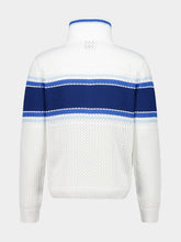 Casablanca White and Blue Striped Mesh Track Jacket