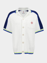 Casablanca White Crochet Short-Sleeve Shirt