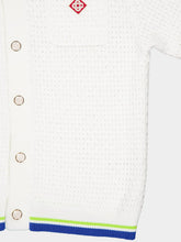 Casablanca White Crochet Short-Sleeve Shirt