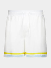 Casablanca White Tennis Landscape Silk Shorts