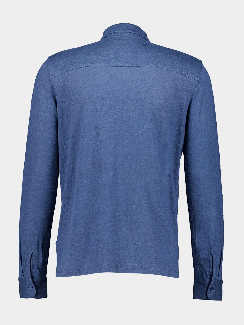 Taormina Blue Long-Sleeved Linen Shirt