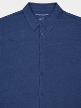 Majestic Filatures Taormina Blue Long-Sleeved Linen Shirt