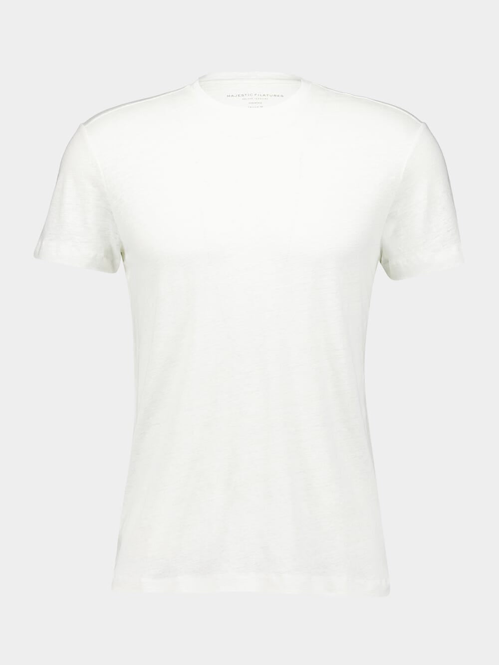 White Round Neck Short-Sleeved T-Shirt