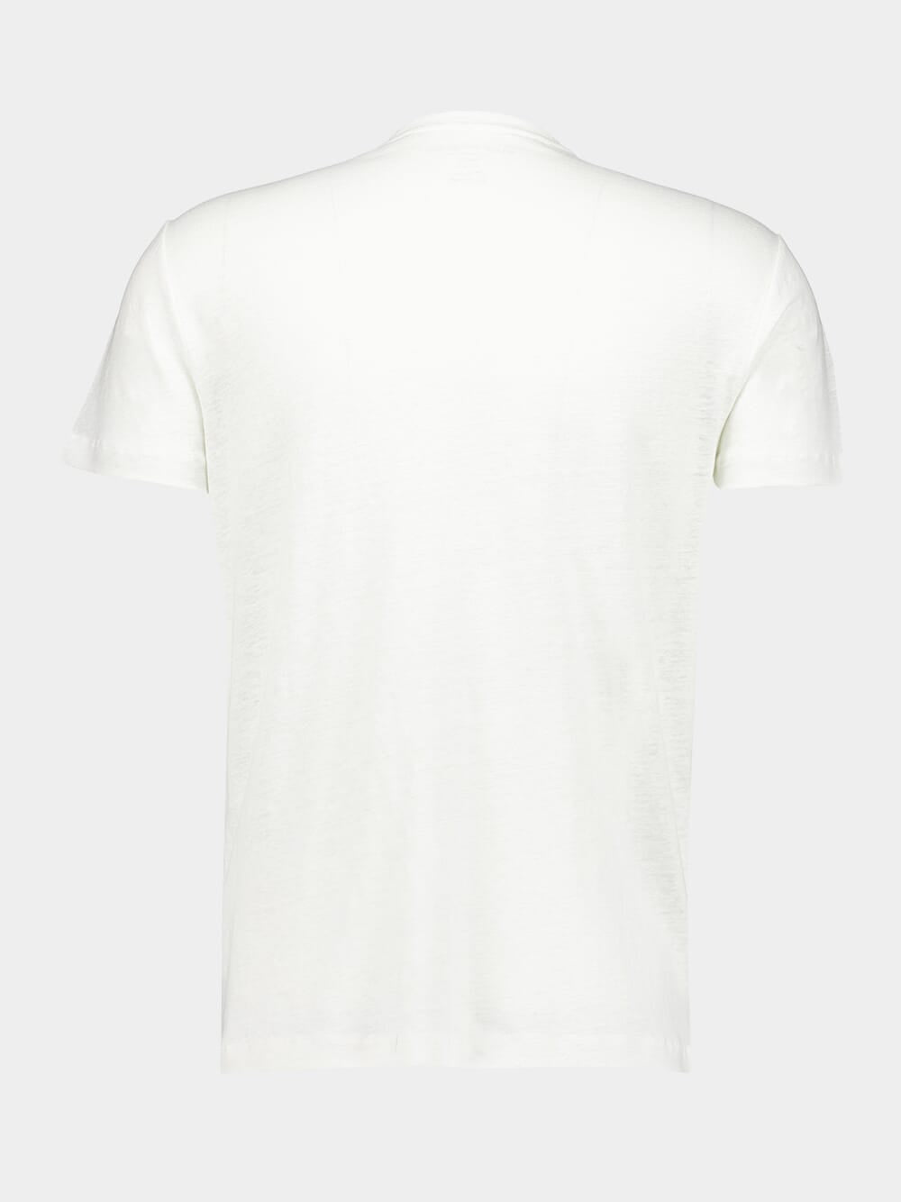 White Round Neck Short-Sleeved T-Shirt