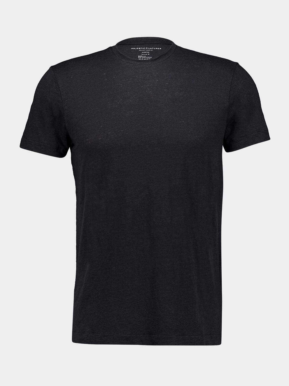 Black Round Neck Short-Sleeved T-Shirt