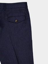 Brunello Cucinelli Blue Virgin Wool Flannel Trousers