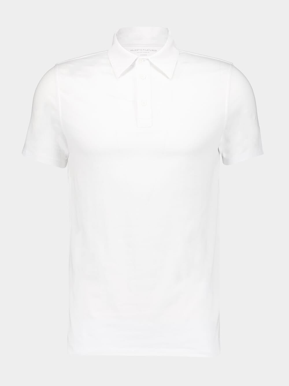 White Organic Cotton Short-Sleeved Polo