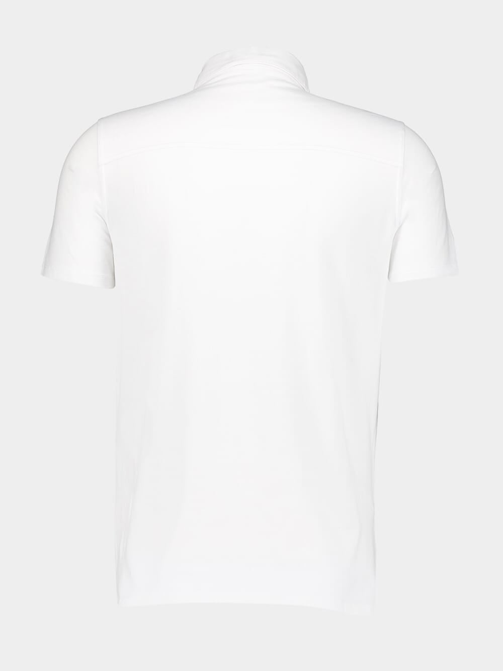 White Organic Cotton Short-Sleeved Polo