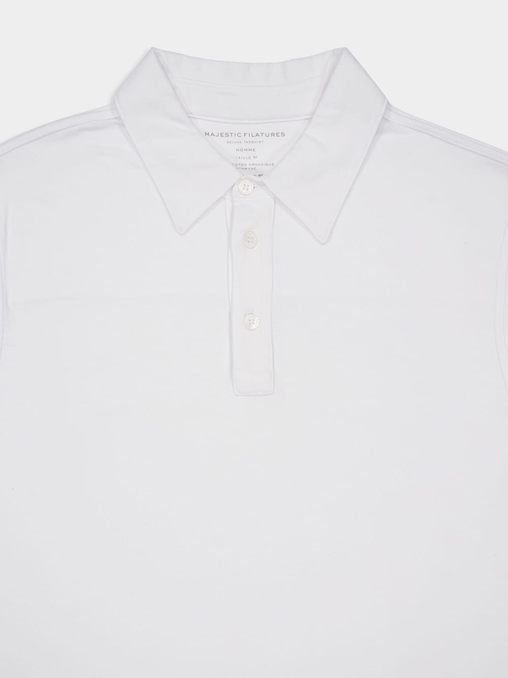 White Organic Cotton Short-Sleeved Polo