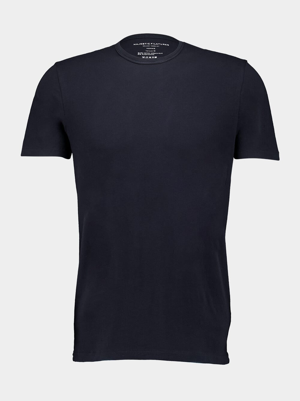 Navy Blue Organic Cotton Short-Sleeved T-Shirt