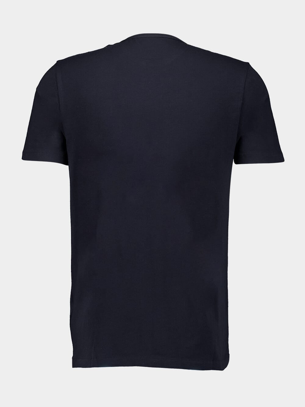 Navy Blue Organic Cotton Short-Sleeved T-Shirt