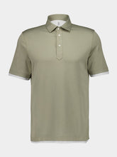 Brunello Cucinelli Olive Green Faux-Layer Polo
