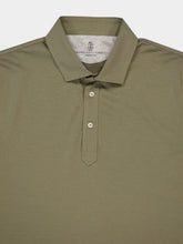 Brunello Cucinelli Olive Green Faux-Layer Polo