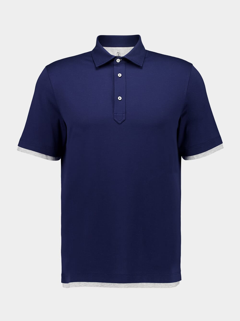 Indigo Blue Faux-Layer Polo