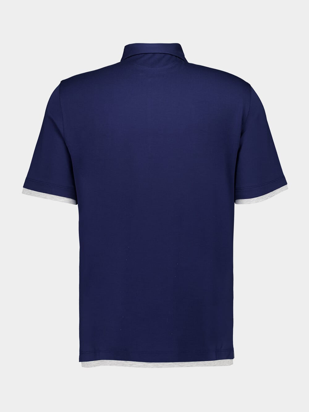 Indigo Blue Faux-Layer Polo