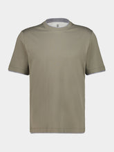 Brunello Cucinelli Khaki Cotton Faux-Layered T-Shirt