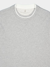Brunello Cucinelli Grey Cotton Faux-Layered T-Shirt