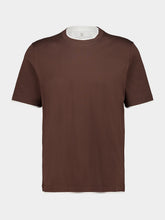 Brunello Cucinelli Brown Cotton Jersey Layered T-Shirt
