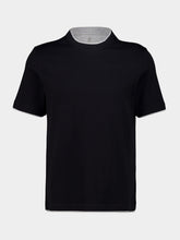 Brunello Cucinelli Black Cotton Faux-Layered T-Shirt