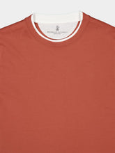 Brunello Cucinelli Medium Orange Faux-Layered T-Shirt