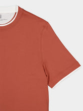 Brunello Cucinelli Medium Orange Faux-Layered T-Shirt