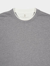 Brunello Cucinelli Grey Cotton Jersey Faux-Layer T-Shirt