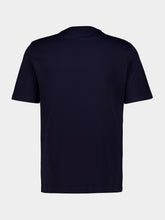 Brunello Cucinelli Navy Blue Cotton Jersey Logo T-Shirt