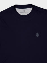 Brunello Cucinelli Cobalt Blue Cotton Jersey T-Shirt