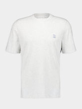 Brunello Cucinelli Grey Cotton Jersey Crew Neck T-Shirt