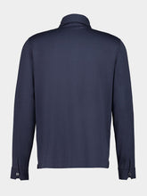 Piacenza 1733 Blue Silk Cotton Overshirt