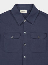 Piacenza 1733 Blue Silk Cotton Overshirt
