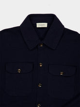 Piacenza 1733 Dark Blue Cashmere Buttoned Overshirt