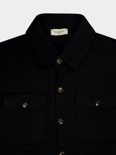 Piacenza 1733 Black Cashmere Buttoned Overshirt