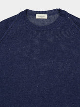 Piacenza 1733 Navy Blue Linen and Cotton Knit Pullover