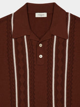 Piacenza 1733 Marron Silk and Cotton Knit Polo