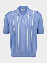 Piacenza 1733 Denim Blue Silk and Cotton Knit Polo