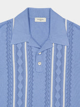 Piacenza 1733 Denim Blue Silk and Cotton Knit Polo