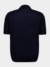 Piacenza 1733 Navy Blue Silk and Cotton Knit Polo