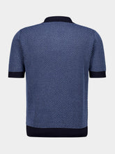 Piacenza 1733 Dark Blue Silk and Linen Sailor Knit Polo