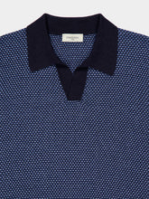 Piacenza 1733 Dark Blue Silk and Linen Sailor Knit Polo