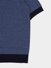 Piacenza 1733 Dark Blue Silk and Linen Sailor Knit Polo