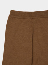 Piacenza 1733 Brown Wool Wide-Leg Knit Trousers