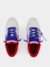 Off-White White and Cobalt Out of Office Leather Sneakers